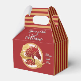 Year of the Horse New Years 4"w x 2.5"l x 5"h Bedankdoosjes