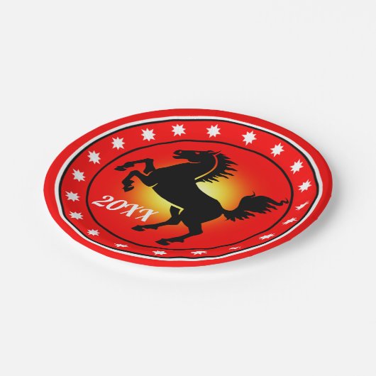 Year of the Horse Papieren Bordje (Gekanteld)