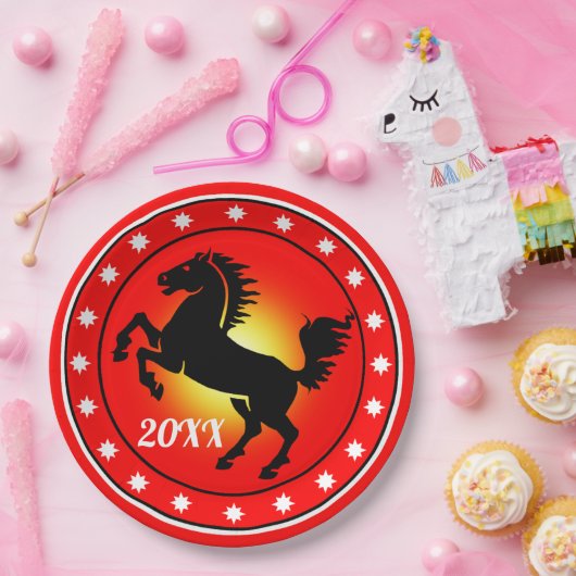 Year of the Horse Papieren Bordje (Feest)