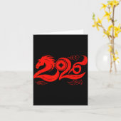 Year Of The Horse Zodiac Happy Chinese Lunar New Y Kaart (Gele Bloem)