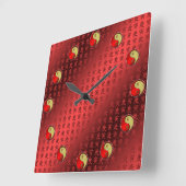 Year of the Metal Tiger Vierkante Klok (Hoek)