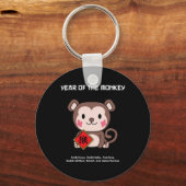 Year Of The Monkey Chinese Zodiac Lunar New Year  Sleutelhanger (Voorkant)