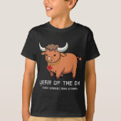 Year Of The Ox Cute Kawaii Chinese Zodiac Chinese T-shirt (Voorkant)