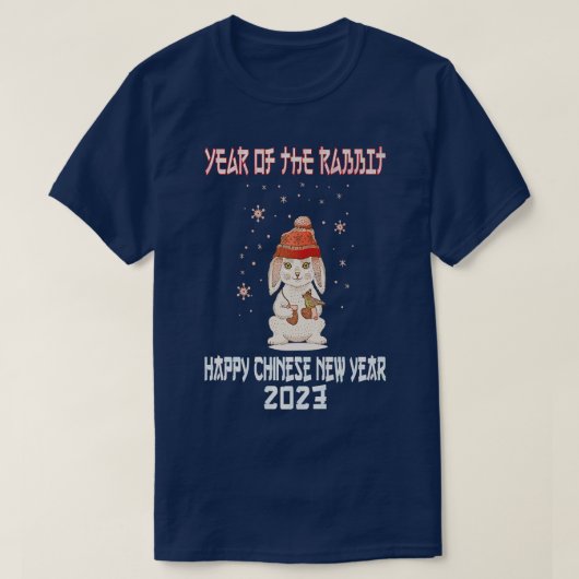 Year Of The Rabbit 2023 Zodiac Hare Chinese New Ye T-shirt (Design voorkant)