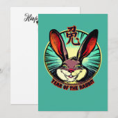 Year of the Rabbit Birthday Card (Voorkant / Achterkant)