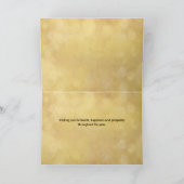 Year of the Rat 2020 Cute White Rat on Gold Feestdagen Kaart (Binnen)