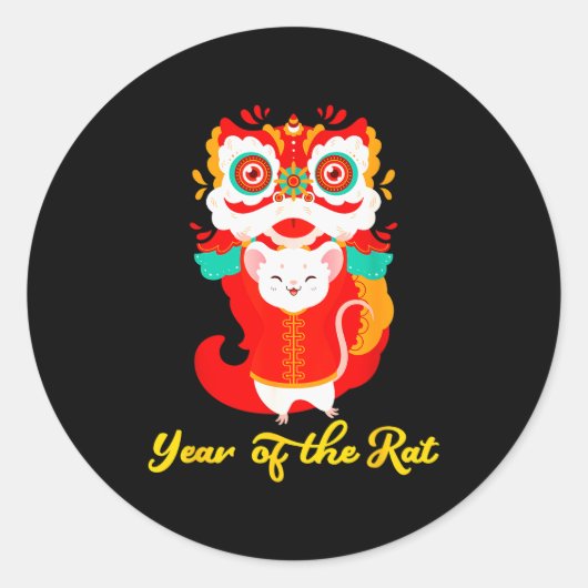 Year Of The Rat Shirt Kids 2020 Chinese Lunar New  Ronde Sticker (Voorkant)