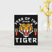 Year Of The Tiger 2022 - Lunar Happy Chinese New Y Kaart (Gele Bloem)