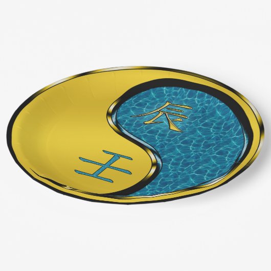 Year of the Water Dragon Papieren Bordje (Gekanteld)