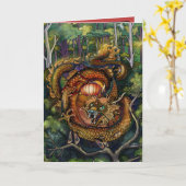 Year of the Wood Dragon 2024 Kaart (Gele Bloem)