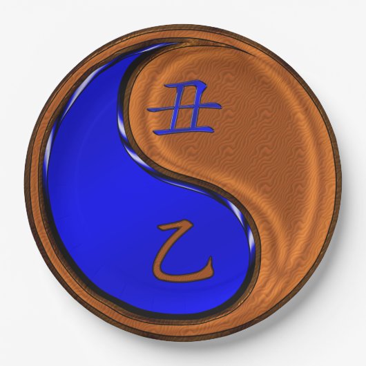 Year of the Wood Ox Papieren Bordje (Voorkant)