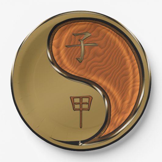 Year of the Wood Rat Papieren Bordje (Voorkant)