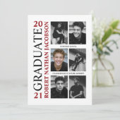  Yearbook Afstudeerder Foto Afstudeerder Uitnodigi Aankondiging (Staand voorkant)