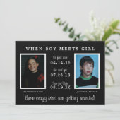 Yearbook Foto | Foto Opslaan Datum bekendmaking Save The Date (Staand voorkant)