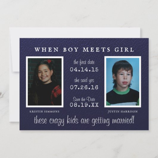 Yearbook Foto | Foto Opslaan Datum bekendmaking Save The Date (Voorkant)