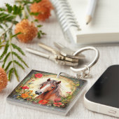 Yearling Colt en Wildflowers Sleutelhanger (Voorkant Rechts)