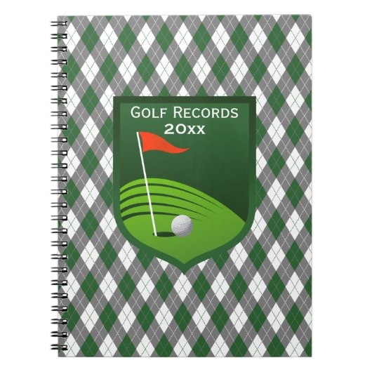 Yearly Golf Records notebook Notitieboek (Voorkant)