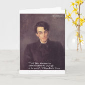 Yeats "Denk Wijs" Wijsheid Quote Cadeaus & Kaarten (Gele Bloem)