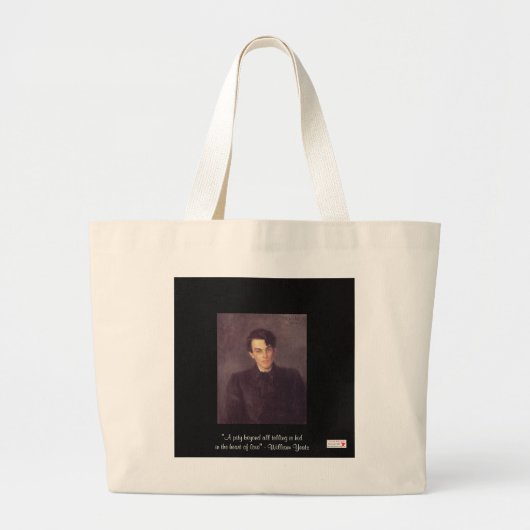 Yeats "Heart of Love" citate on Sustainable Bag Grote Tote Bag (Voorkant)