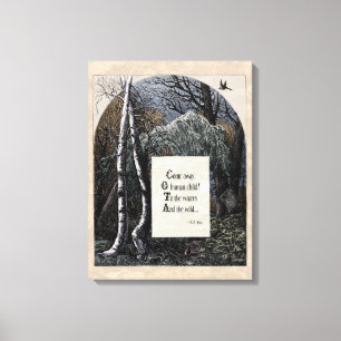 Yeats "Het gestolen kind" Victoriaans Art Canvas Afdruk