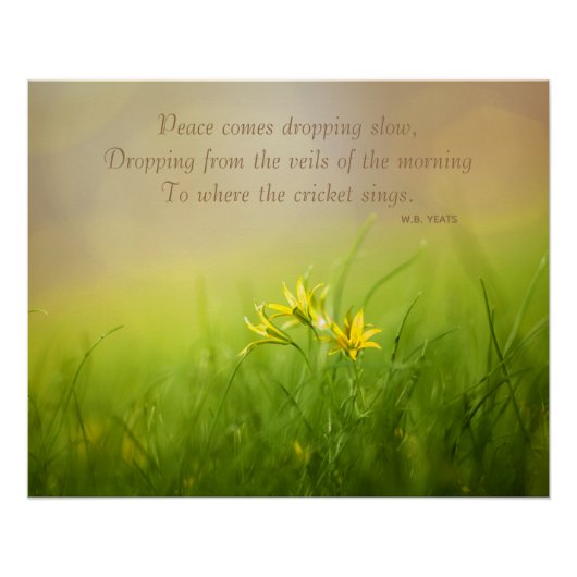 Yeats Quote Morning Sunshine Poster (Voorkant)
