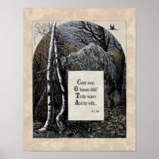 Yeats "The Stolen Child" Victoriaans Art Poem 11x1 Poster