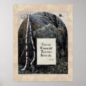 Yeats "The Stolen Child" Victoriaans Art Poem 17x2 Poster (Voorkant)