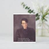 Yeats "Think Wise" Wisdom Quote Giften & Kaarten (Staand voorkant)