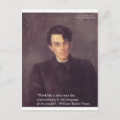 Yeats "Think Wise" Wisdom Quote Giften & Kaarten (Voorkant)