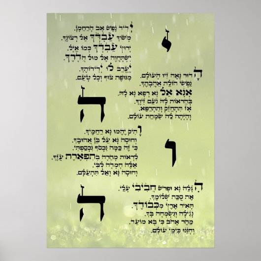 Yedid Nefesh Poster (Voorkant)