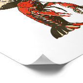 Yee Claw Funny Crawfish Cajun Seafood Festival Poster (Hoek)
