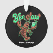 Yee Claw Retro Rivierkreeft Boog Coastale Cocktail Ornament (voorkant)