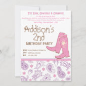 Yee Haw Birthday Party Kaart (Voorkant)