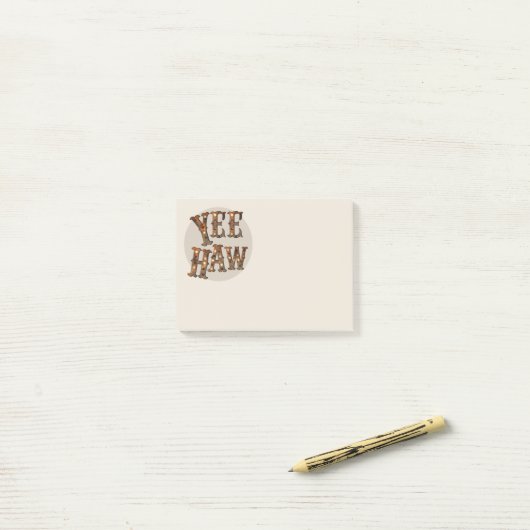 Yee haw cowboy gezegde westerne lichten post-it® notes (Op bureau)