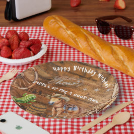 Yee Haw Cowboy Rodeo Zadelen Up Paper Bord