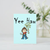 Yee Haw Cowboy Tshirts en Gifts Briefkaart (Staand voorkant)