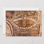 Yee Haw Cowboy Verjaardag Uitnodiging (Voorkant)
