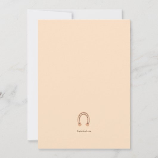 Yee Haw Cowboy Verjaardagsfeestje Kaart (Achterkant)