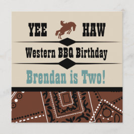 Yee Haw Cowgirl Cowboy Westerne uitnodiging