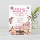 Yee haw Cowgirl Rodeo Wild West Ranch 5e verjaarda Kaart (Staand voorkant)