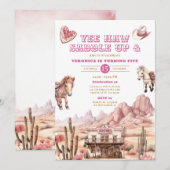 Yee haw Cowgirl Rodeo Wild West Ranch 5e verjaarda Kaart (Voorkant / Achterkant)