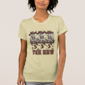 Yee Haw Dancing Skeleton Cowboys Halloween T-shirt (Voorkant)