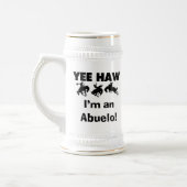 Yee Haw Ik ben een Abuelo T-shirts en geschenken Bierpul (Links)