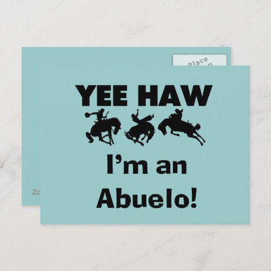 Yee Haw Ik ben een Abuelo T-shirts en geschenken Briefkaart (Voorkant / Achterkant)