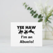 Yee Haw Ik ben een Abuelo T-shirts en geschenken Briefkaart (Staand voorkant)