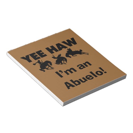 Yee Haw Ik ben een Abuelo T-shirts en geschenken Notitieblok (Schuin)