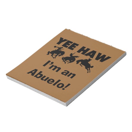 Yee Haw Ik ben een Abuelo T-shirts en geschenken Notitieblok (Linkerzijde)
