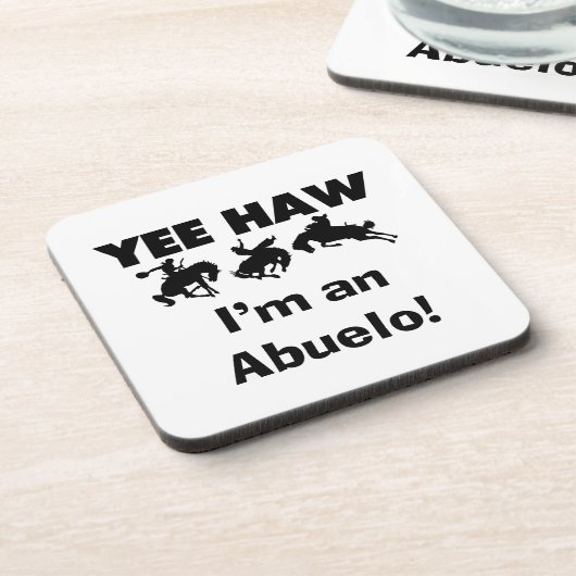 Yee Haw Ik ben een Abuelo T-shirts en geschenken Onderzetter (Linkerzijde)
