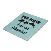 Yee Haw Ik ben een Abuelo T-shirts en geschenken Tegeltje (Zijkant)