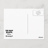 Yee Haw Ik ben een Grampy T-shirts en geschenken Briefkaart (Achterkant)
